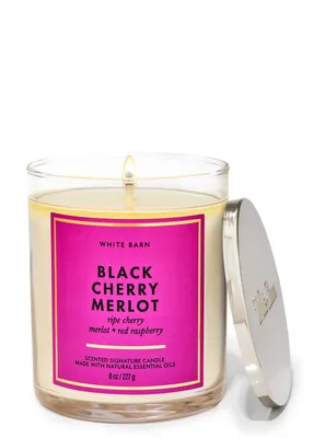 Black Cherry Merlot Signature Single Wick Candle