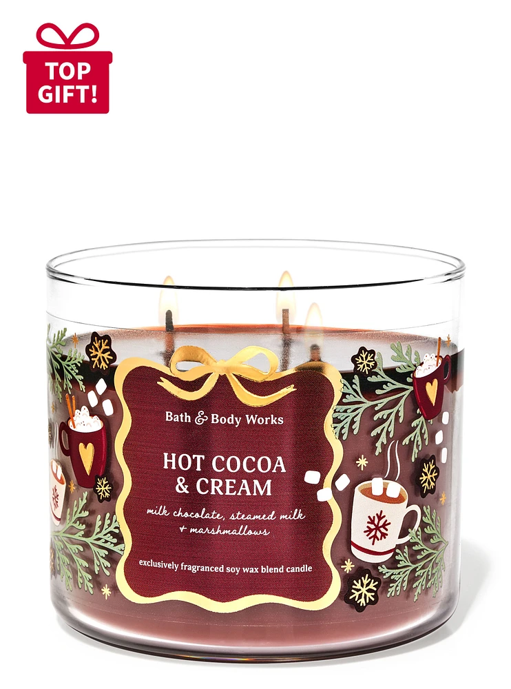 Hot Cocoa & Cream 3-Wick Candle