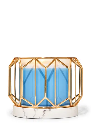 Golden Decagon 3-Wick Candle Holder