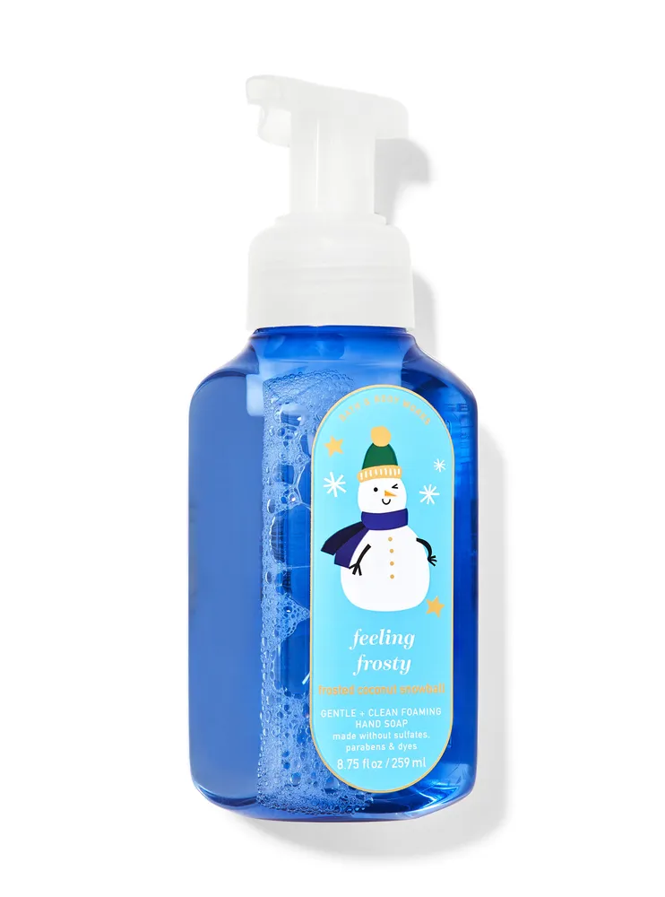 BATH & BODY WORKS BLUE SPARKLING SNOWFLAKES SOAP HOLDER FOR GENTLE FOAMING  SOAP