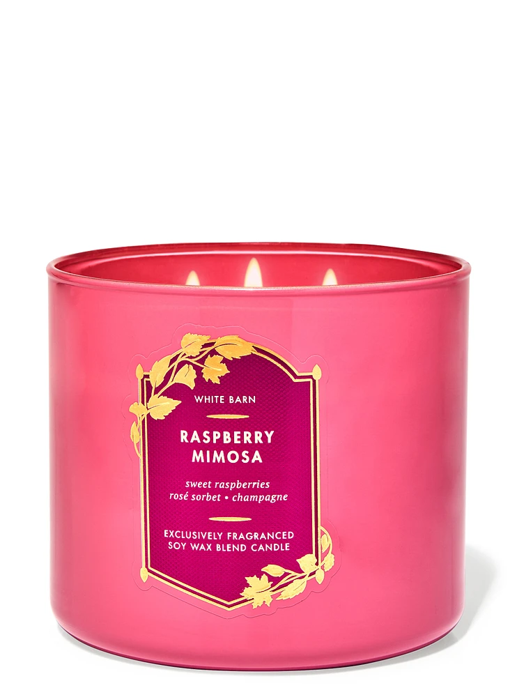 Raspberry Mimosa 3-Wick Candle