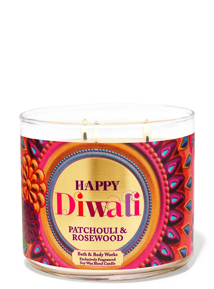 Patchouli & Rosewood 3-Wick Candle