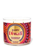 Patchouli & Rosewood 3-Wick Candle