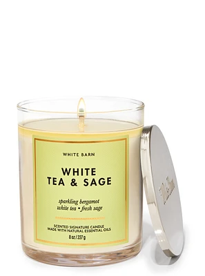 White Tea & Sage Single Wick Candle