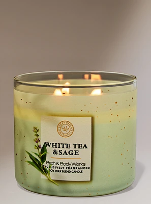 White Tea & Sage 3-Wick Candle