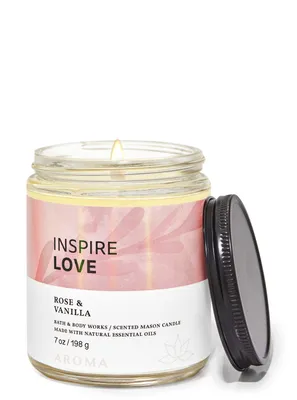 Rose Vanilla Single Wick Candle