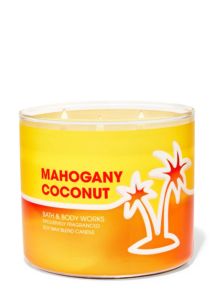 Mahogany Coconut 3-Wick Candle