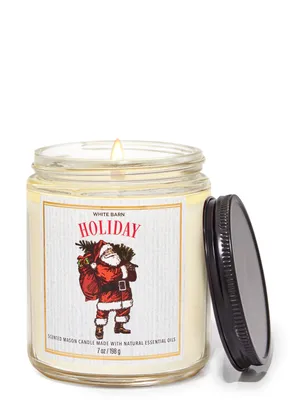 Holiday Mason Single Wick Candle