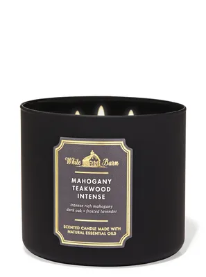 Mahogany Teakwood Intense 14.5 oz Scented Candle - Blue Mountain Water