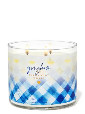 Gingham 3-Wick Candle
