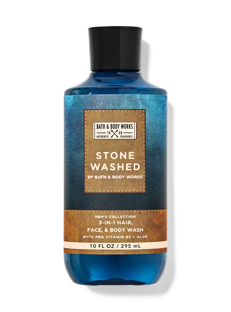 Stone Washed 3-in-1 Hair, Face & Body Wash