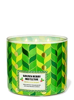 Golden Berry Mistletoe 3-Wick Candle