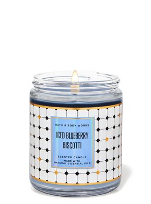 Iced Blueberry Biscotti Single Wick Candle