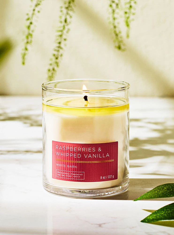 Raspberries & Whipped Vanilla Single Wick Candle