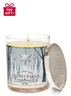 Snowflakes & Cashmere Single Wick Candle