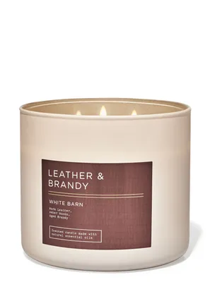 Leather & Brandy 3-Wick Candle