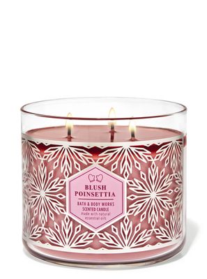 Blush Poinsettia 3-Wick Candle