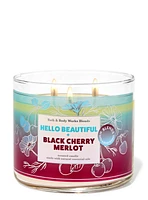 Hello Beautiful & Black Cherry Merlot 3-Wick Candle