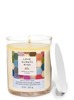 Love Always Wins Signature Single Wick Candle