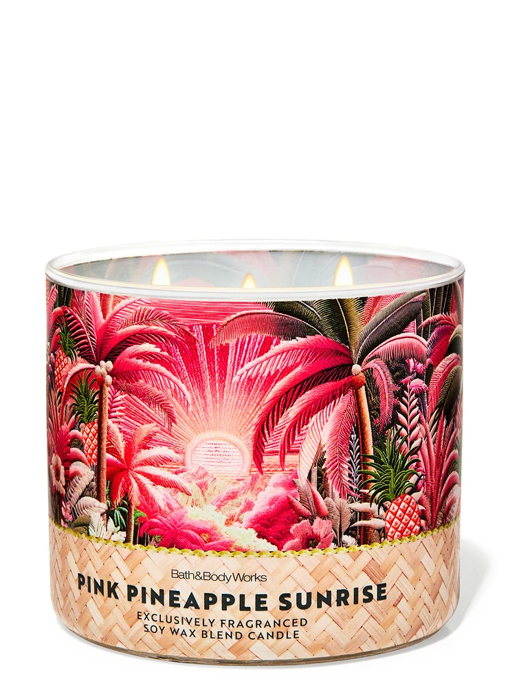 Pink Pineapple Sunrise 3-Wick Candle