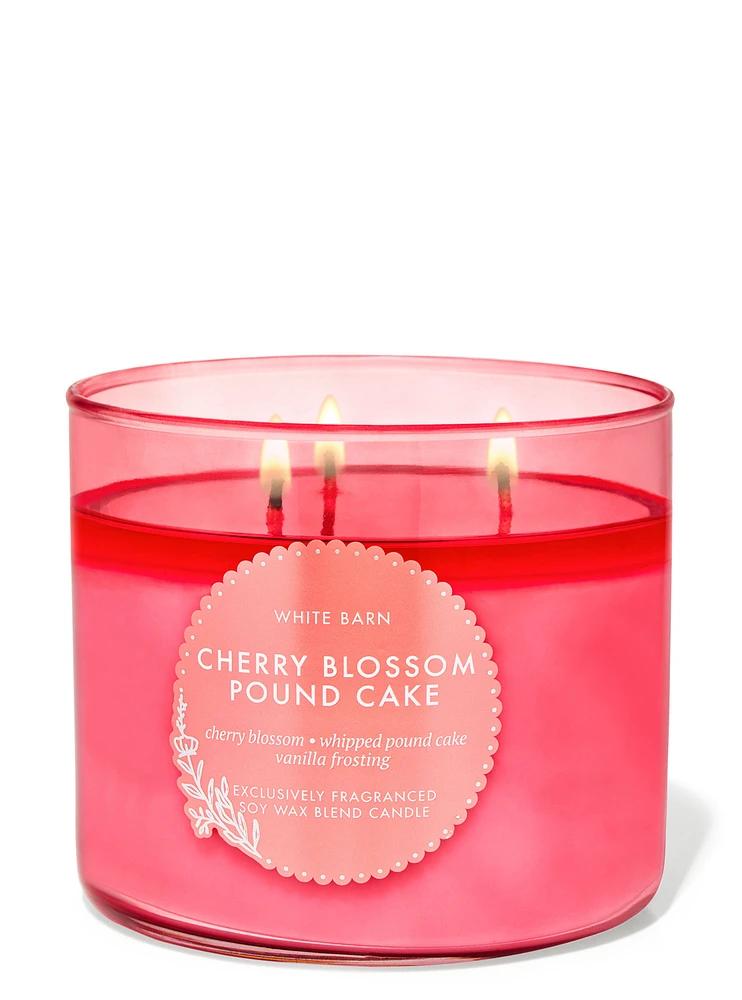 Cherry Blossom Pound Cake 3-Wick Candle