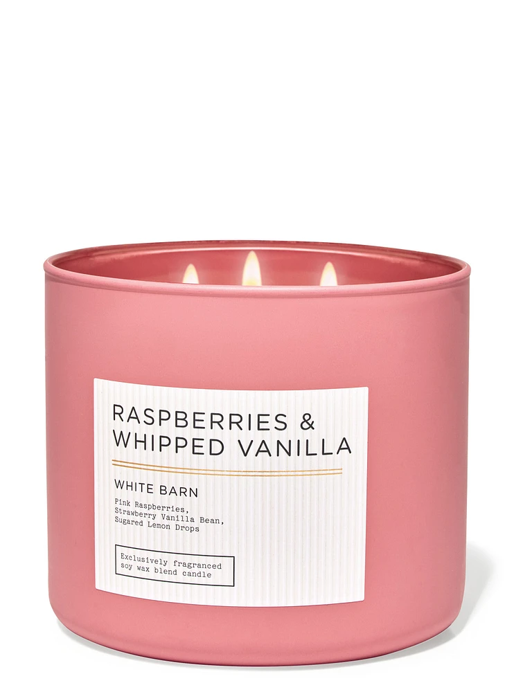 Raspberries & Whipped Vanilla 3-Wick Candle