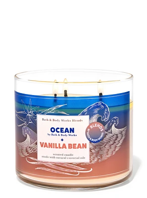 Ocean & Vanilla Bean 3-Wick Candle
