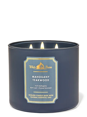 Mahogany Teakwood 3-Wick Candle