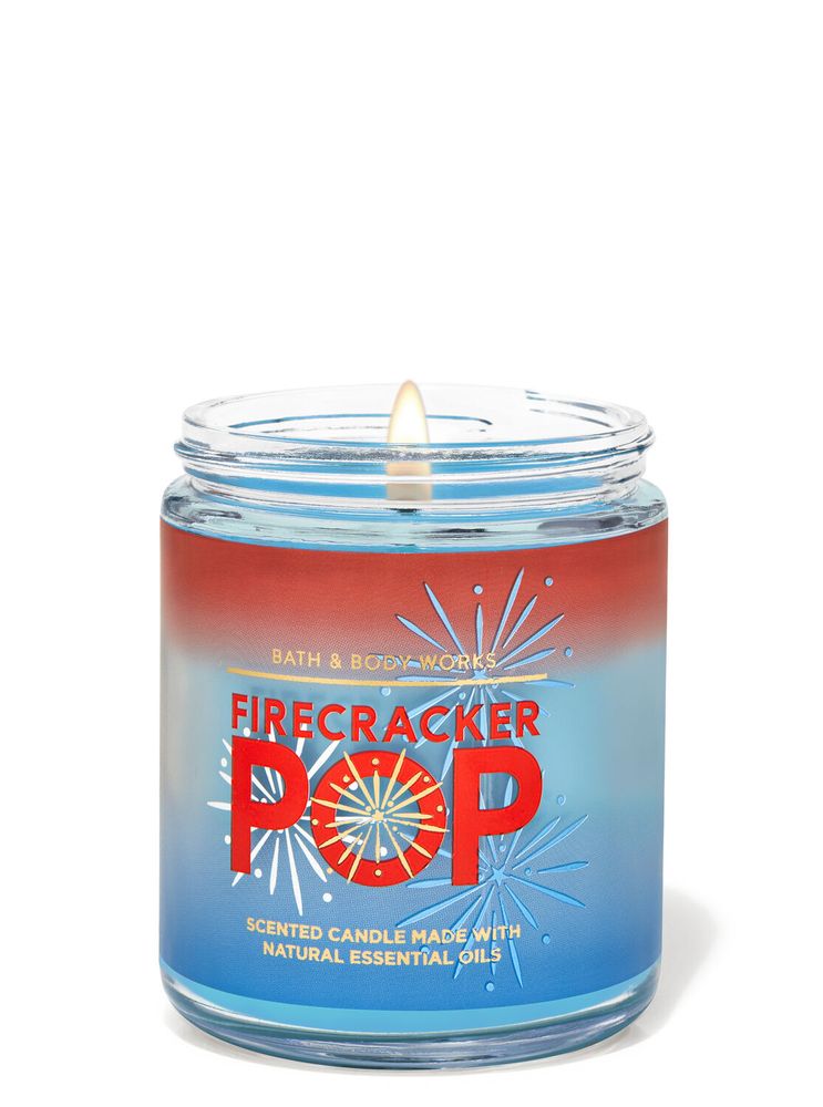 Bath & Body Works Firecracker Pop Single Wick Candle | Alexandria Mall