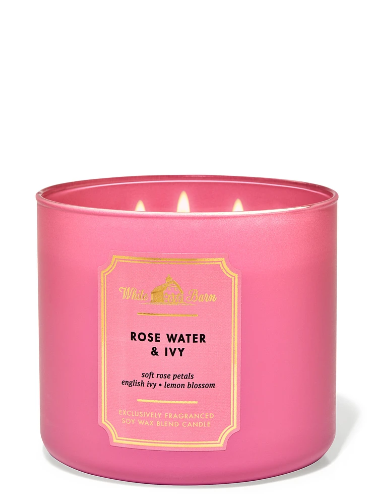 Rose Water & Ivy 3-Wick Candle