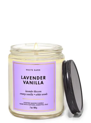 Lavender Vanilla Mason Single Wick Candle