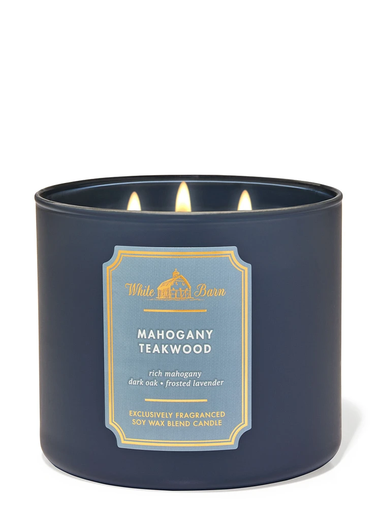 Mahogany Teakwood 3-Wick Candle