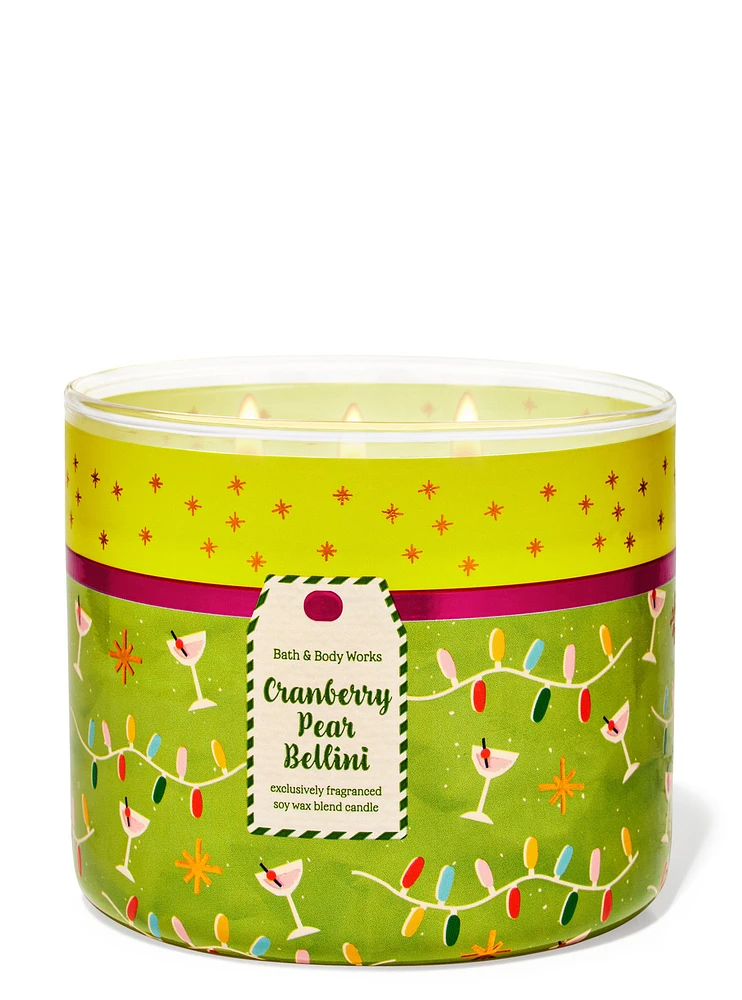 Cranberry Pear Bellini 3-Wick Candle