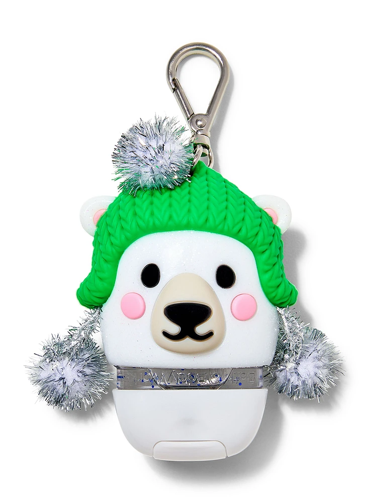 Polar Bear with Tinsel Pompoms PocketBac Holder