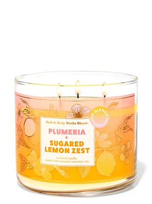 Plumeria & Sugared Lemon Zest 3-Wick Candle