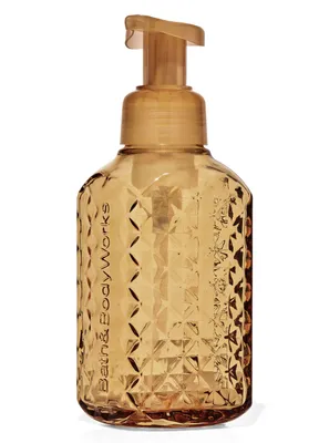 Faceted Gold Glass Gentle Foaming Hand Soap Dispenser