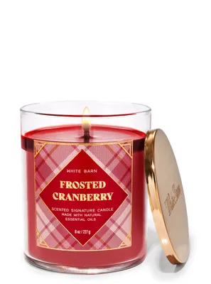 Frosted Cranberry Signature Single Wick Candle