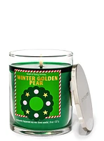 Winter Golden Pear Single Wick Candle