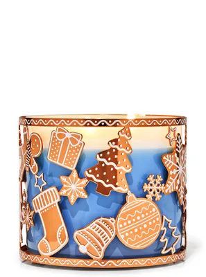 Gingerbread Ornaments 3-Wick Candle Holder