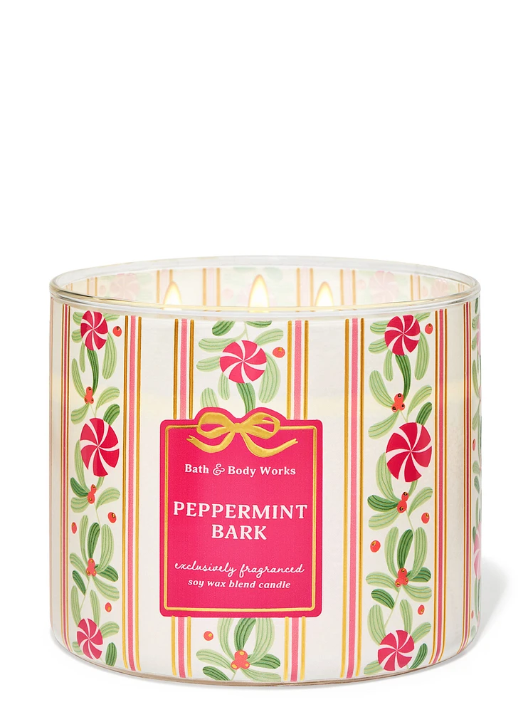 Peppermint Bark 3-Wick Candle