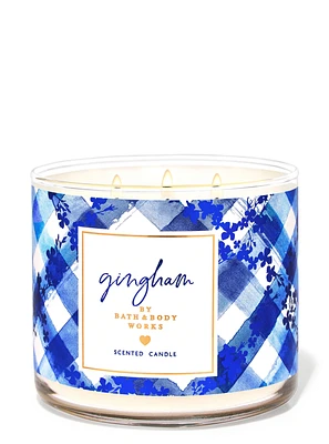 Gingham 3-Wick Candle