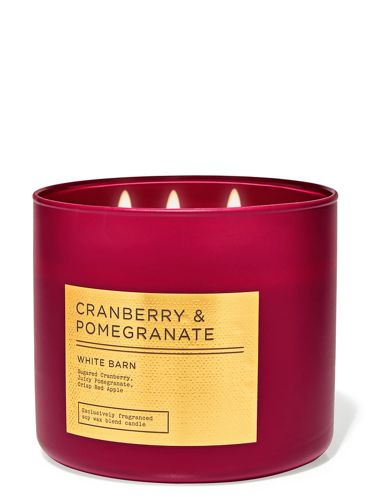 Cranberry & Pomegranate 3-Wick Candle