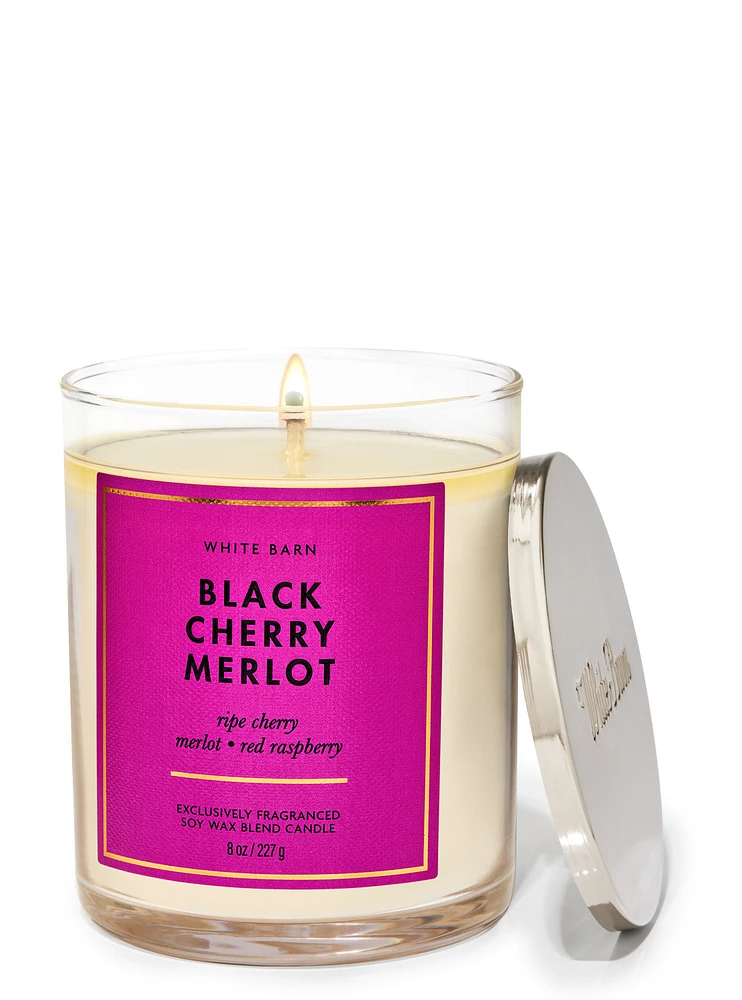 Black Cherry Merlot Single Wick Candle