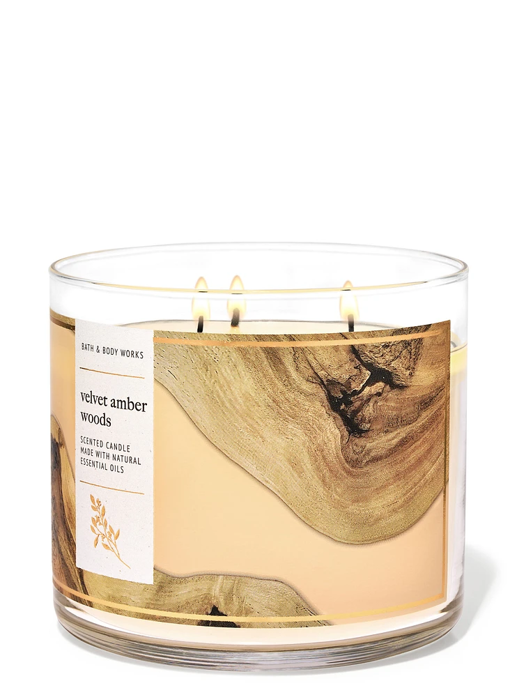 Velvet Amber Woods 3-Wick Candle