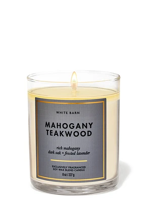 Mahogany Teakwood Single Wick Candle