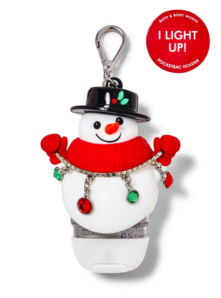 Bath & Body Works Light-Up Blingy Jolly Snowman PocketBac Holder