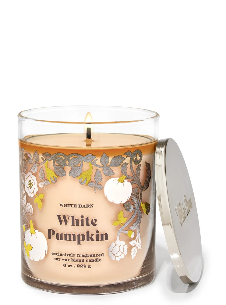 White Pumpkin Single Wick Candle