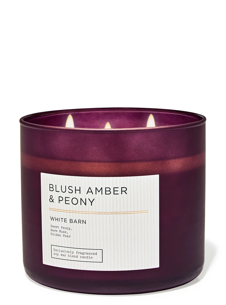 Blush Amber & Peony 3-Wick Candle