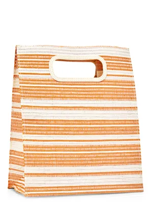 White Gold Stripe Gift Bag