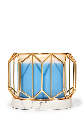 Golden Decagon 3-Wick Candle Holder